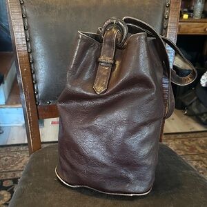 Boulder ridge Chic Brown Leather Shoulder Bag/backpack